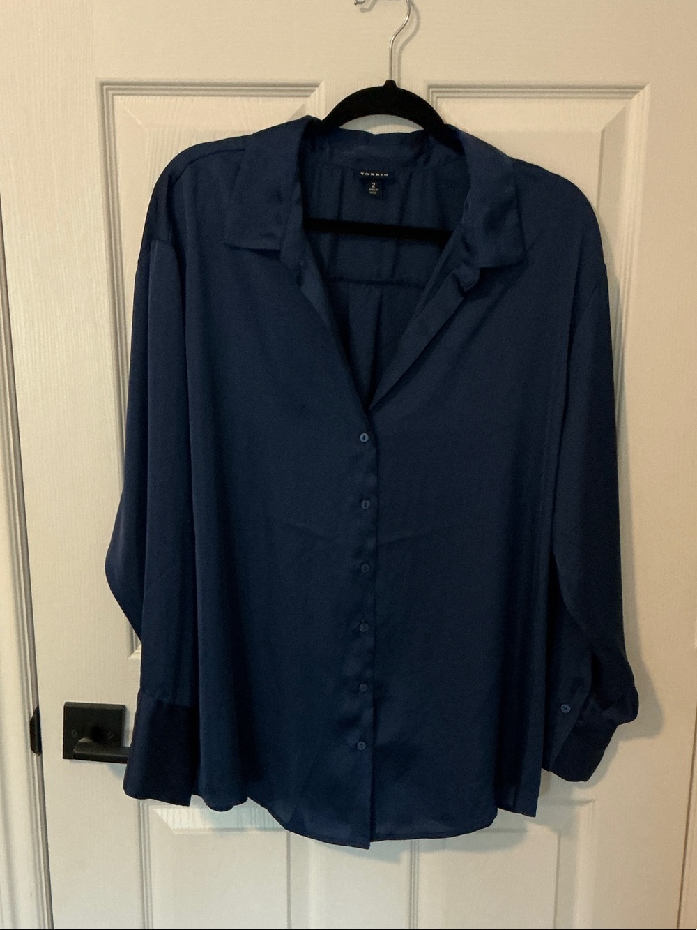 torrid Deep Navy Button-Down Blouse